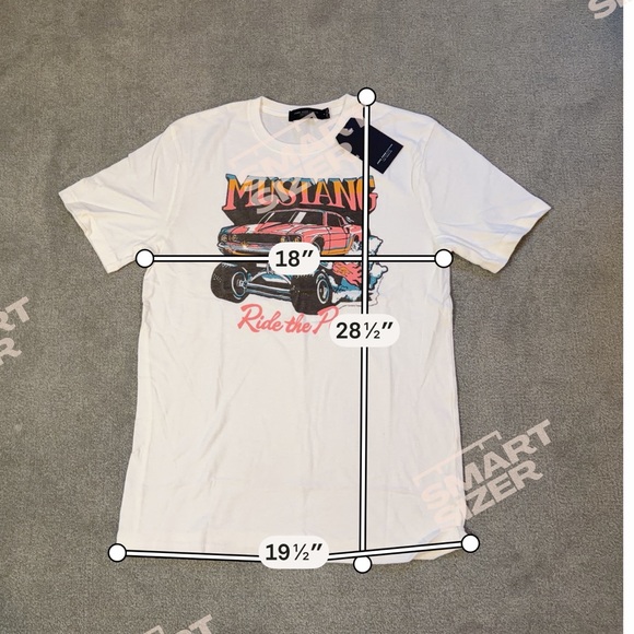 NWT - Mustang Graphic T-Shirt - Mens Small - Junk Food Clothing - Vintage Style - Picture 4 of 4